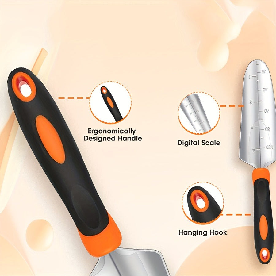 Garden Tool Set 10-Piece | Heavy Duty Stainless Steel Trowel Pruner Rake Weeder with Tote Bag | Ergonomic Non-Slip Grip Garde