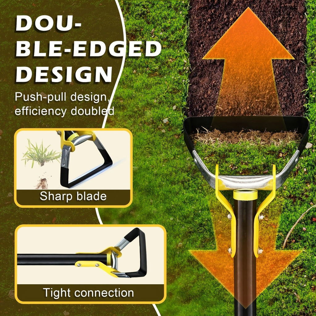 Adjustable Stirrup Hoe Garden Tool with Loop Head, Sectional Handle and 4.5-, 6- or 7.5-Foot Lengths — image 9