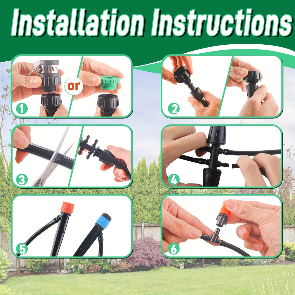 226FT Drip Irrigation Kit – Automatic Plant Watering System with Adjustable Nozzles for Garden & Greenhouse — image 5