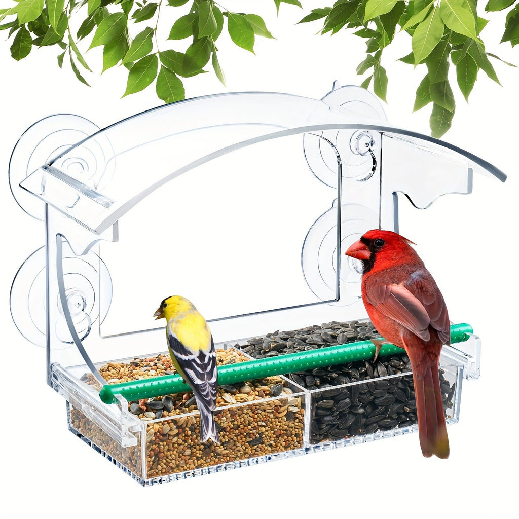 Window Bird Feeder - Clear Acrylic Suction Cup Bird Feeder for Birdwatching — image 8