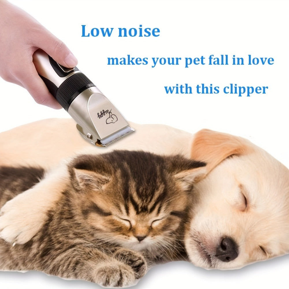 Pet Hair Clipper Kit with Five Guide Combs and Adjustable Blade — image 12