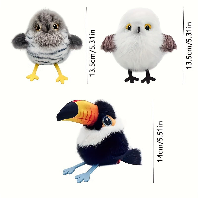 Cat Toy Flapping Bird with Chirping Sound, USB Rechargeable Motion and Three Plush Bird Styles — image 11