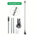 Wheeled Lawn Edger Manual Rotary Trimmer with 3/4-Section Stainless Steel Handle – Walk-Behind Grass Edger for Sidewalk — ima