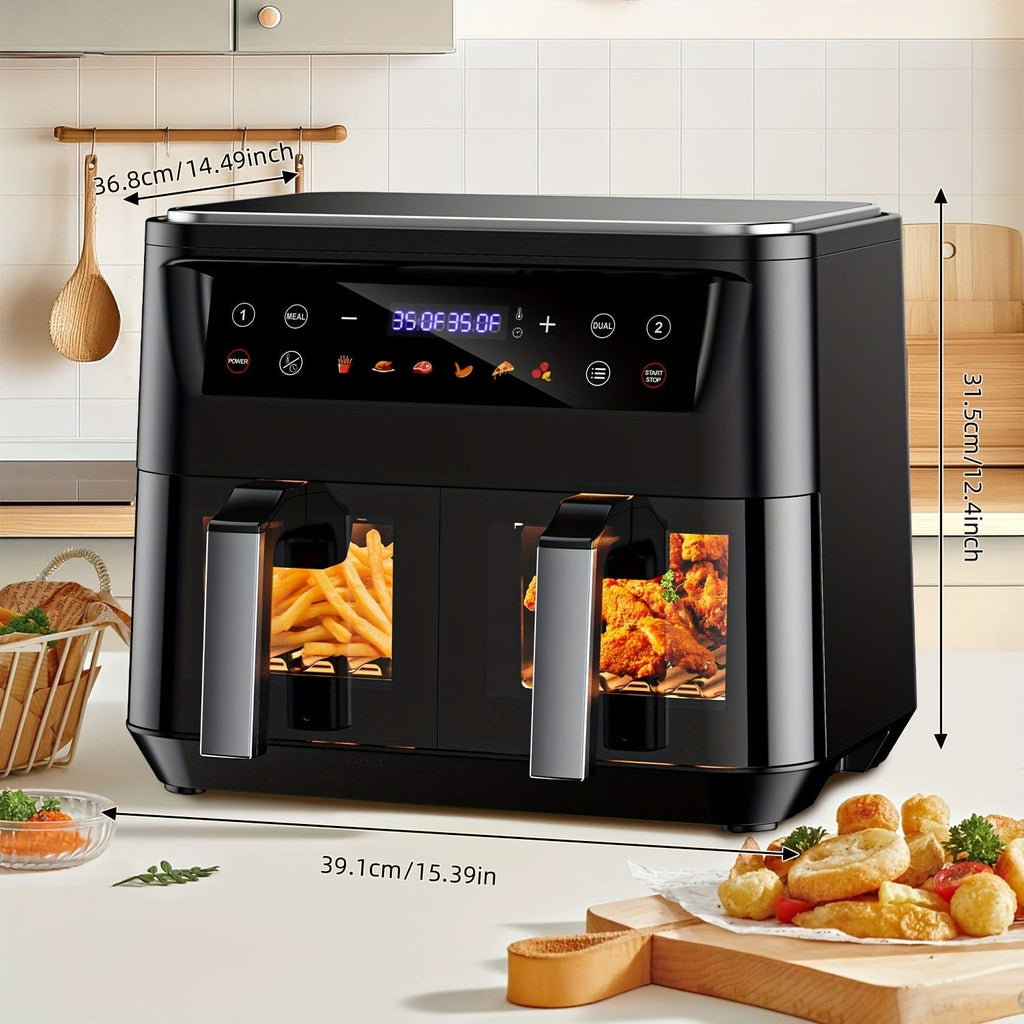 10Qt Dual-Basket Air Fryer with Two Viewing Windows, Sync Controls, Touch Panel and 50 Paper Liners — image 6