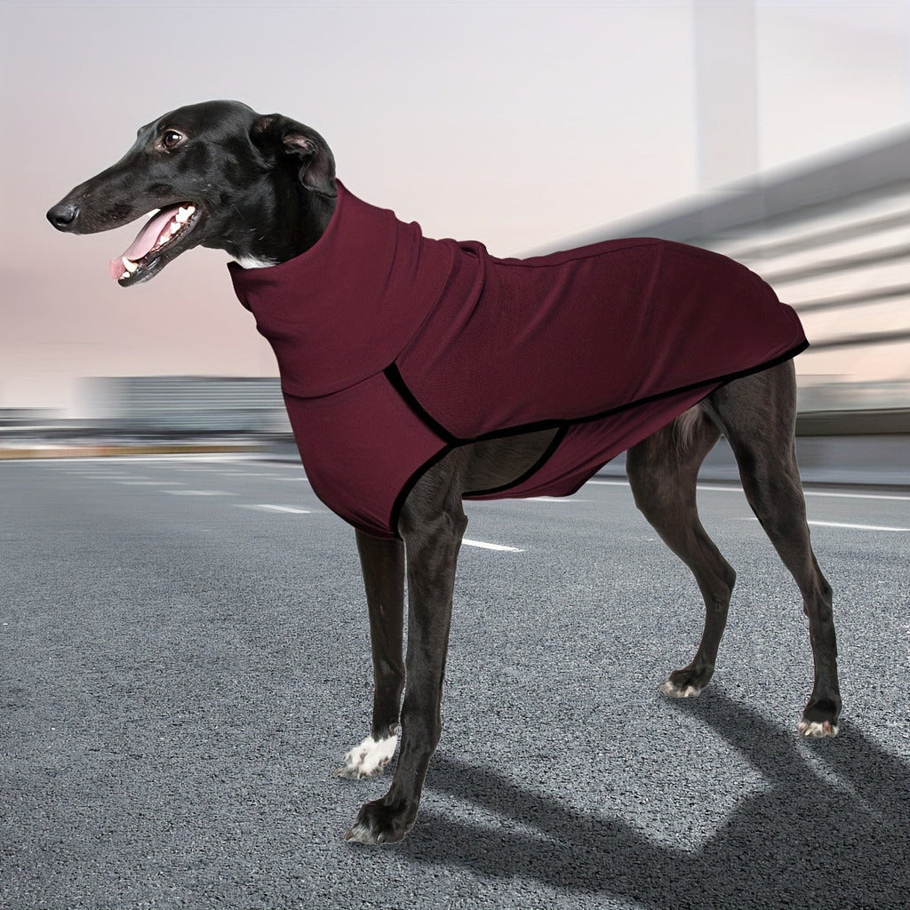High-Neck Pullover Dog Coat in Burgundy, Navy or Fern Green with Selected XL Through 4XL Sizes — image 10