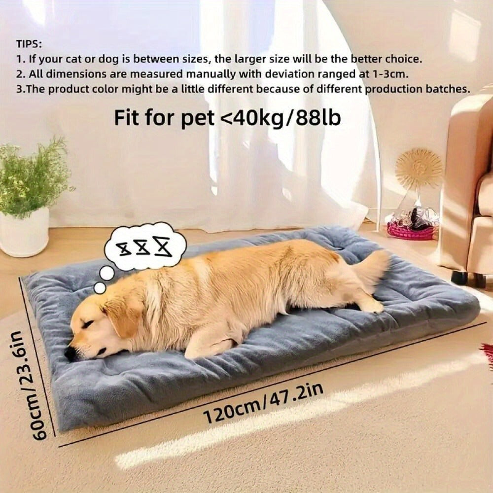 Rectangular Plush Dog Sofa Bed with Raised Bolsters, Gray L Checkout Option and Two-Surface Presentation — image 13