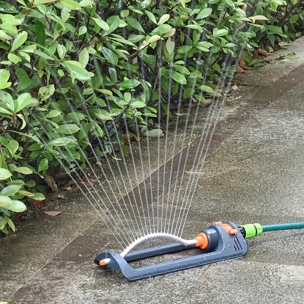 Oscillating Garden Sprinkler, 19-Hole Adjustable Swing Sprinkler with Universal Connector, No Battery Required — image 5