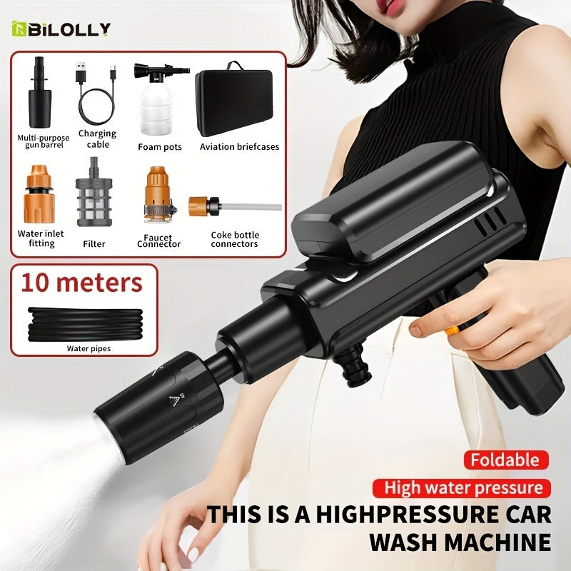 Portable Pressure Washer Cordless 980PSI, 3x 4000mAh Batteries, 5-in-1 Nozzle, Foam Cannon, 33FT Hose — image 1
