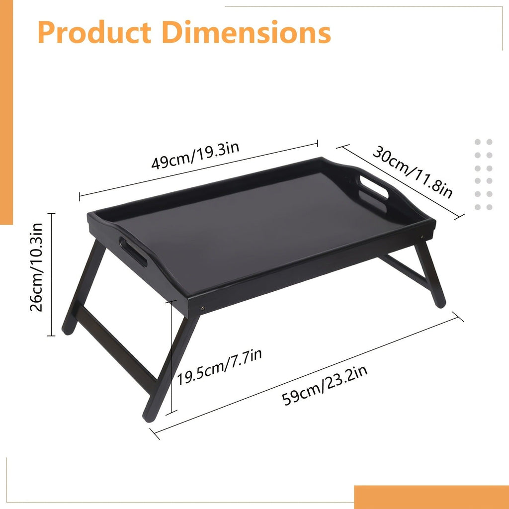 Bed Tray with Folding Legs Large 19.5x12 Inch Lap Desk for Breakfast Sofa Laptop Reading Drawing Snack Tray Eco Friendly Fold