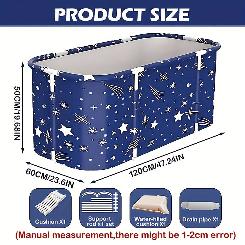 Foldable Bathtub for Adults Portable Inflatable Spa Tub with Massage Jets Indoor Outdoor Ice Bath Cold Plunge for Home or Sal