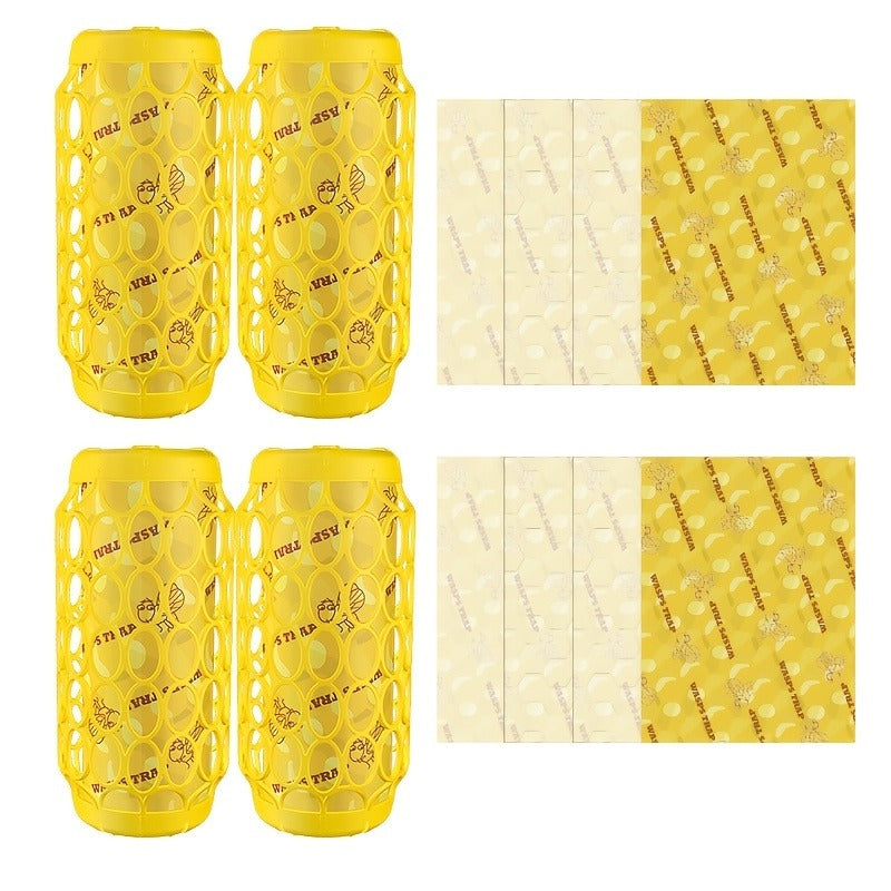 Wasp Trap Outdoor Hanging Reusable Yellow Jacket Trap Carpenter Bee Hornet Catcher with Sticky Bait for Garden Patio Outside 