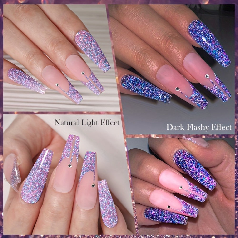 Reflective Line Nail Art Gel Set with Three 5ml LILYCUTE Bottles, Slim Liner Brushes and Two Color Group Options — image 9