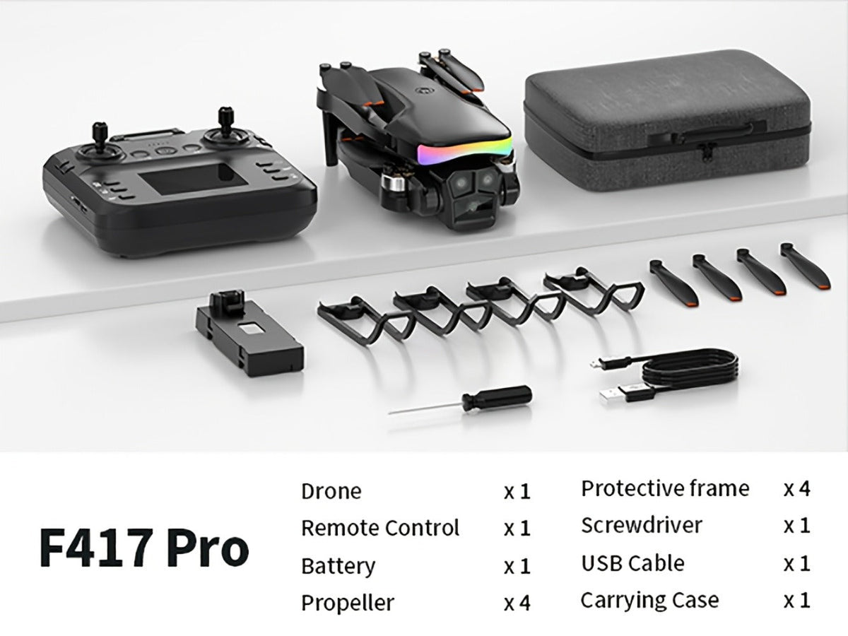 LCD Screen Drone Dual Cameras Brushless Motor Foldable RC Quadcopter with the Listed Color, Size or Set Options for Everyday 