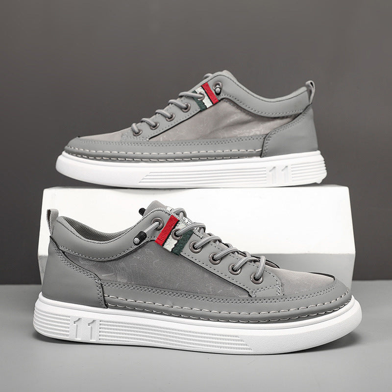 Men's High-End Canvas Sneakers - Versatile Bandage Casual Trainers