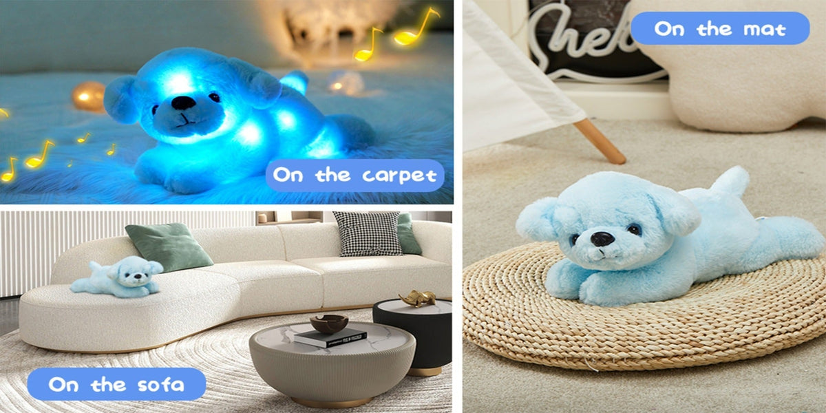 Plush Toy Blue Puppy with Light-Up Body and Music for Colorful Interactive Room Display and Gifting — image 12