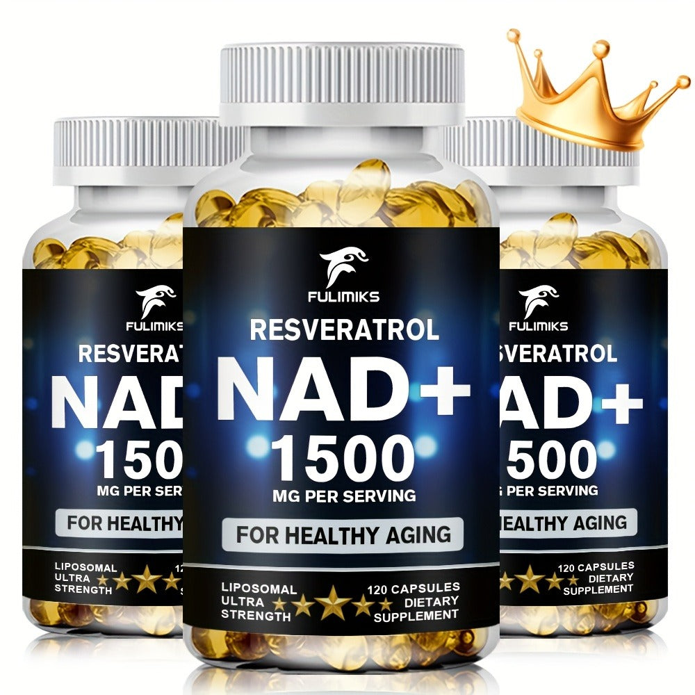 Dietary Supplement NAD+ Formula with Nicotinamide Riboside and Resveratrol Capsules, 120 Count — image 7