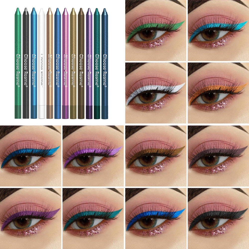 2-in-1 Eyeliner & Eyeshadow Pencil Set 12 Colors Matte Waterproof Smudge-Proof Blendable Eye, for Makeup, Travel and Everyday