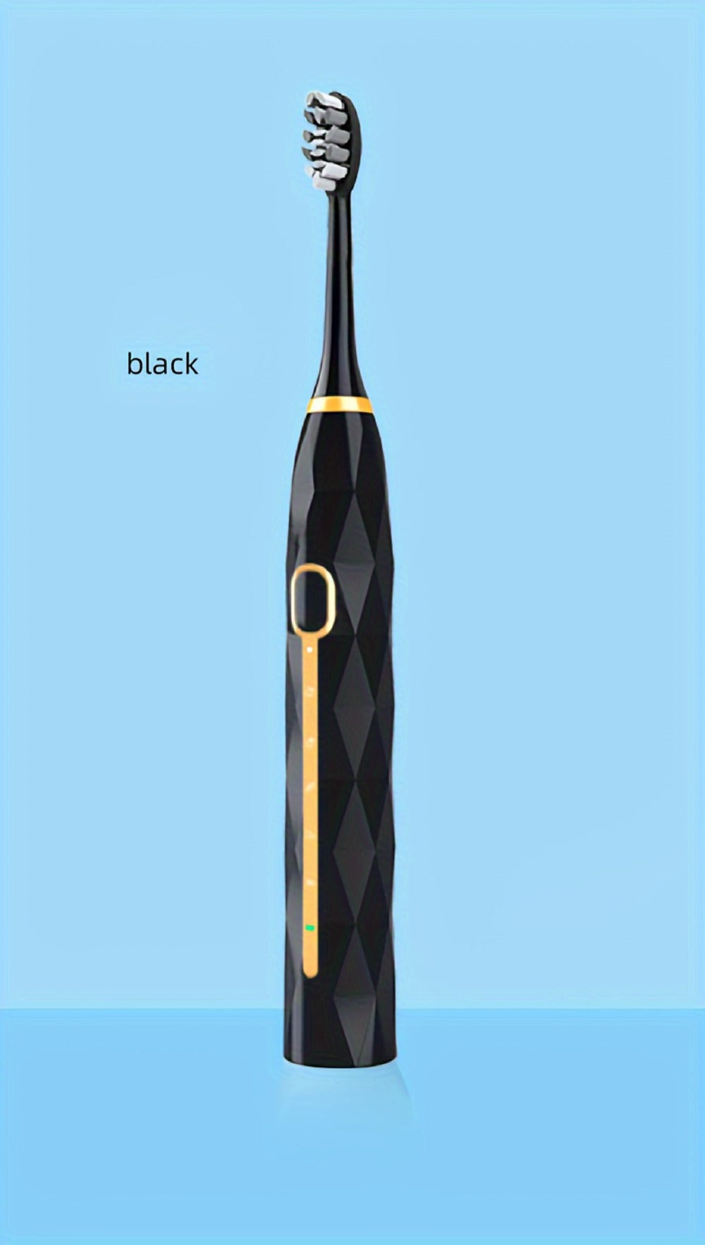 IPX8 Sonic Electric Toothbrush with 8 Replacement Brush Heads – Metal Shaft, USB Rechargeable 500mAh, Travel Case & Holder — 