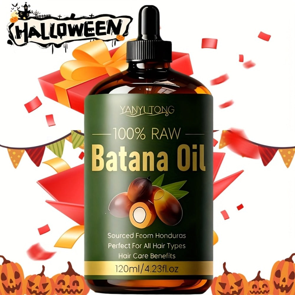 Hair Oil Batana 120ml Amber Dropper Bottle with 4.06oz Label Format for Pre-Wash or Leave-In Hair Use — image 10