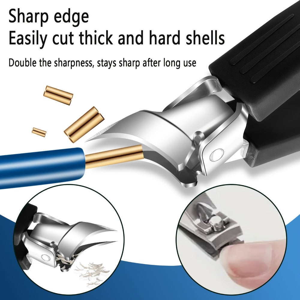 Seven-Piece Toenail Clipper Kit with Angled Nippers, Curved Blade Tool, Nail File and Lifter — image 6