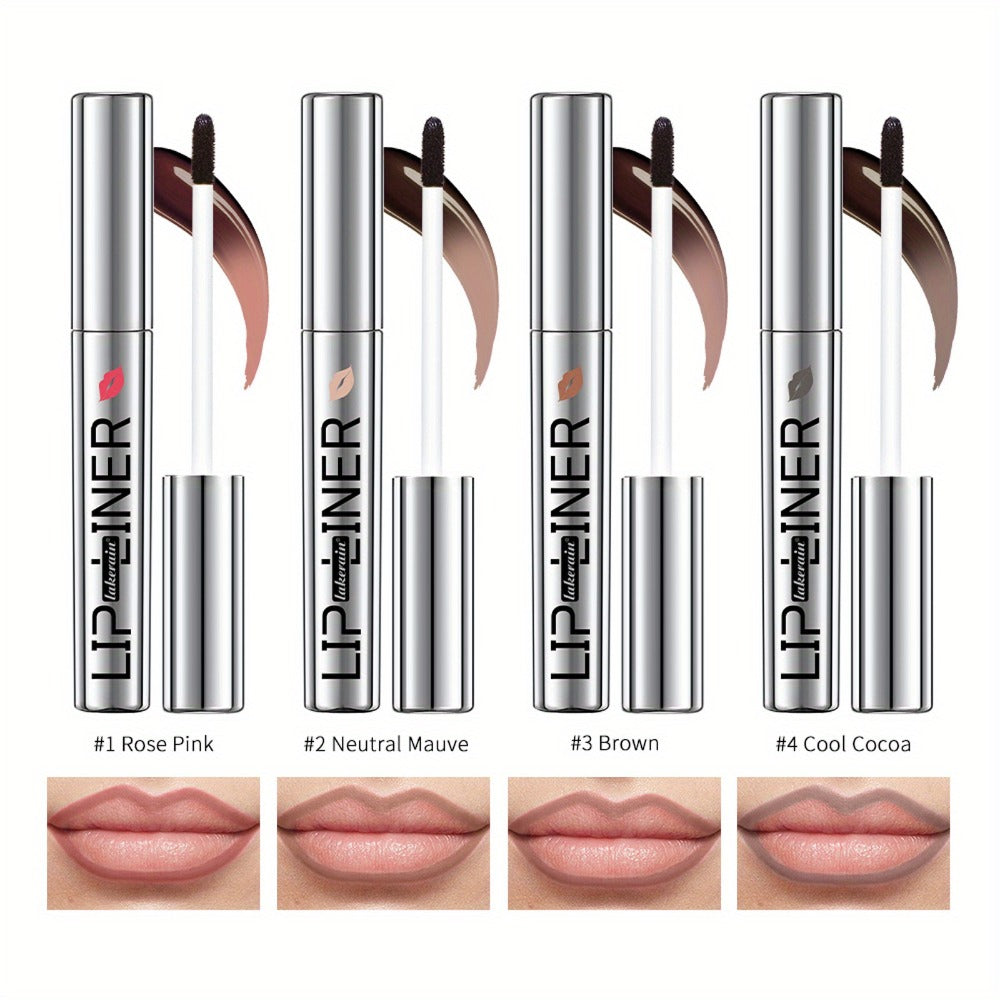 Lip Stain Pen Set 4 Colors 2-in-1 Lip Liner & Lip Tattoo – Waterproof Smudge-Proof Transfer-Resistant Matte Finish — image 6