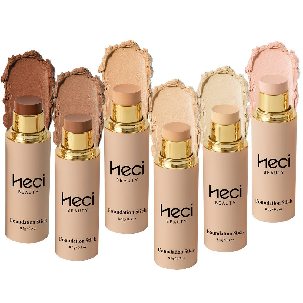 CC Cream Foundation Stick 2-Pack – Full Coverage Concealer, Waterproof Long-Lasting Natural Matte Finish, Lightweight Moistur