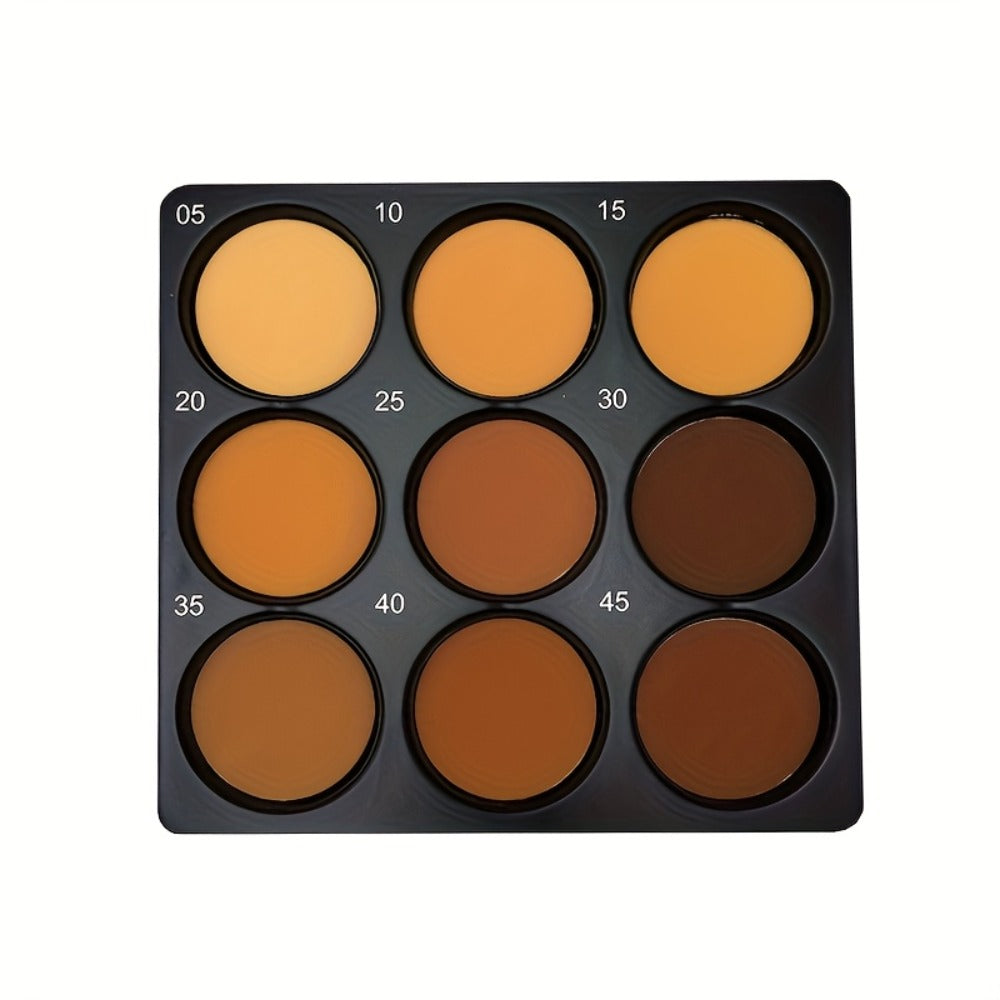 9 Color Contour Palette Matte Waterproof Full Coverage Concealer Eyeshadow Foundation Primer Oil Control 3D Face Sculpting Na
