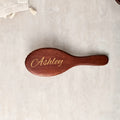 Hair Accessories Personalized Wooden Hair Brush with Engraved Name and Round or Square Shape — image 10