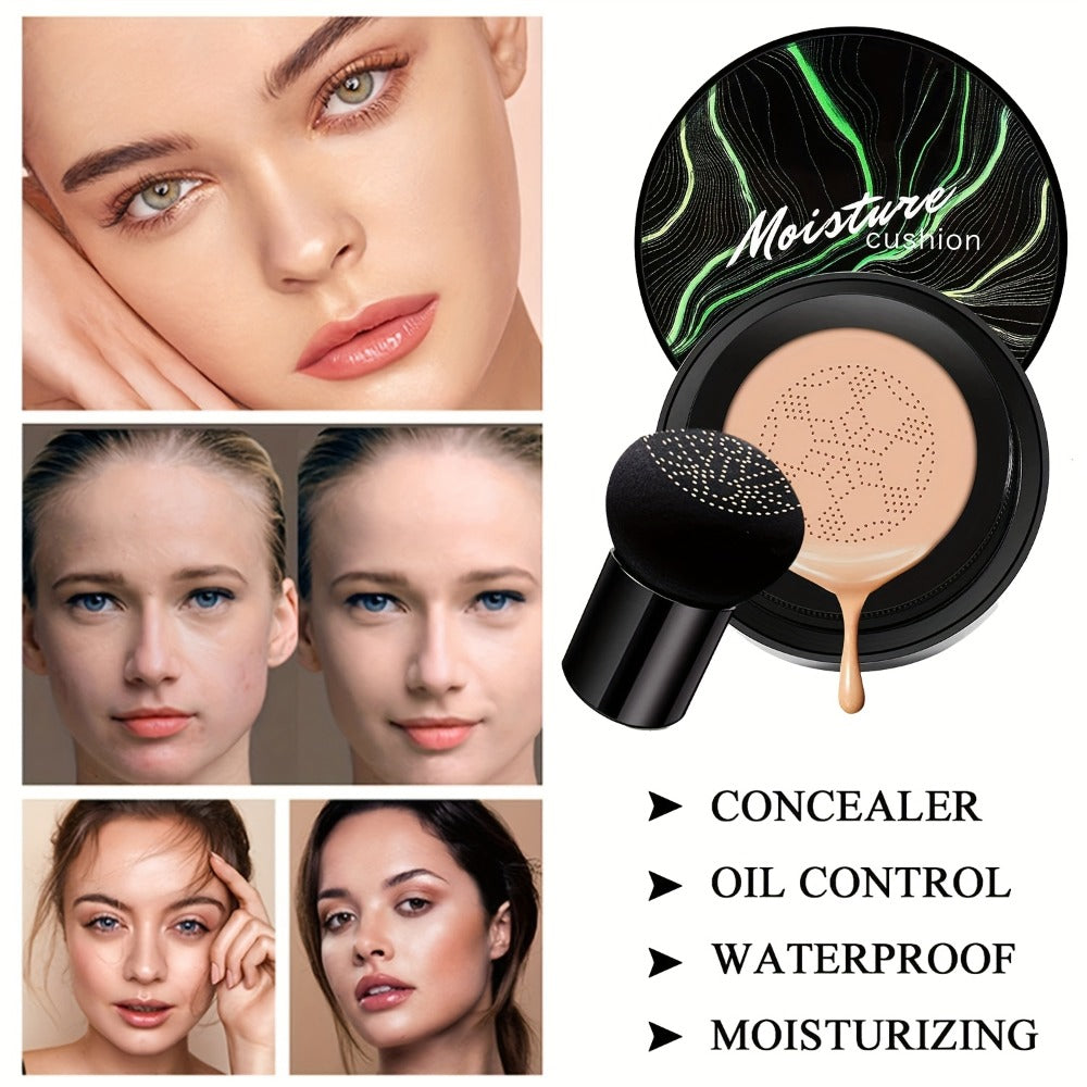 Two-Piece Moisture CC Air Cushion Foundation Set with Mushroom Puffs and Two Matched Shade Options — image 6