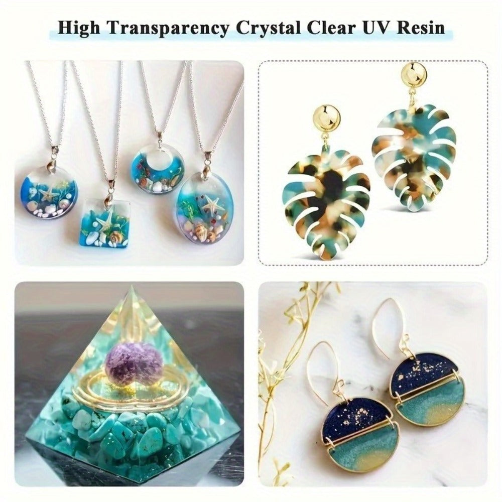 UV Resin Fast Curing Crystal Clear High Viscosity Transparent Epoxy Resin for Jewelry Making Casting & Crafts — image 7
