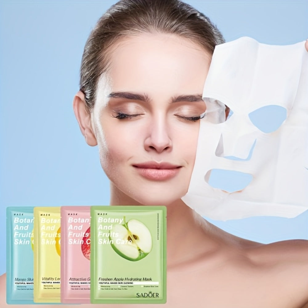 Thirty-Piece SADOER Sheet Mask Assortment with Individually Packed Fruit and Rose Pouch Labels — image 6