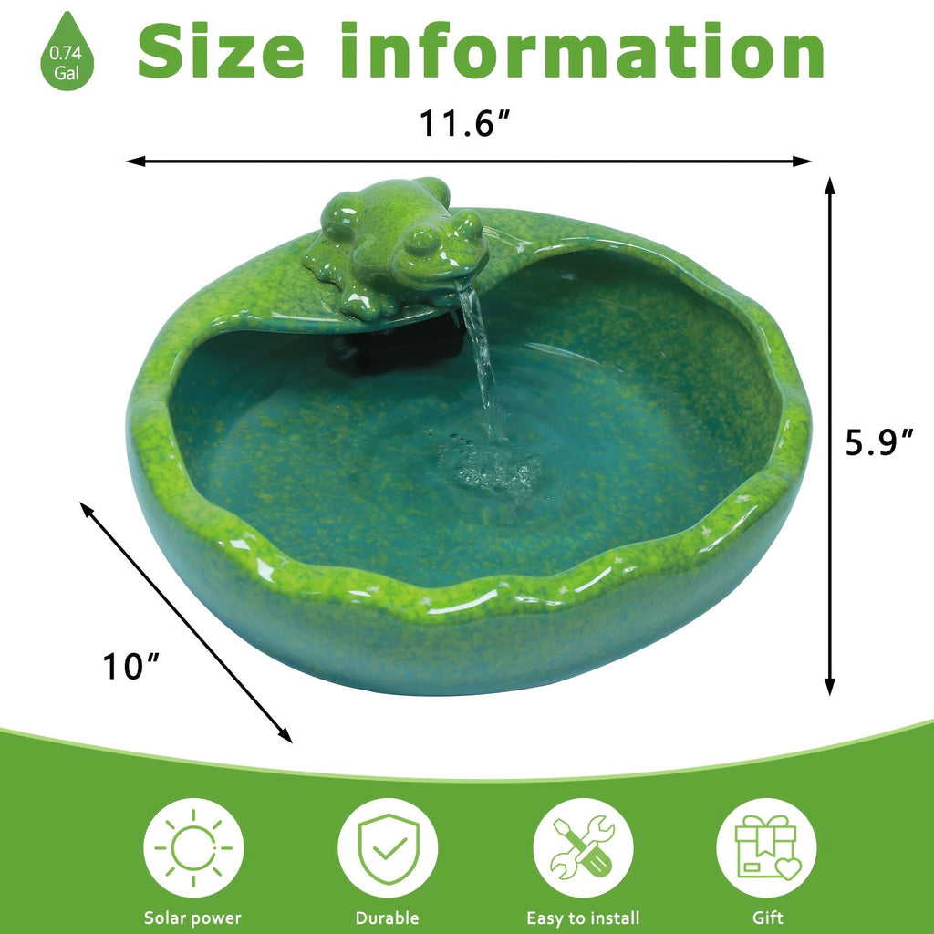 Ceramic Solar Fountain with Battery Backup for Garden, Pathway and Patio Lighting, with the Listed Configuration — image 4