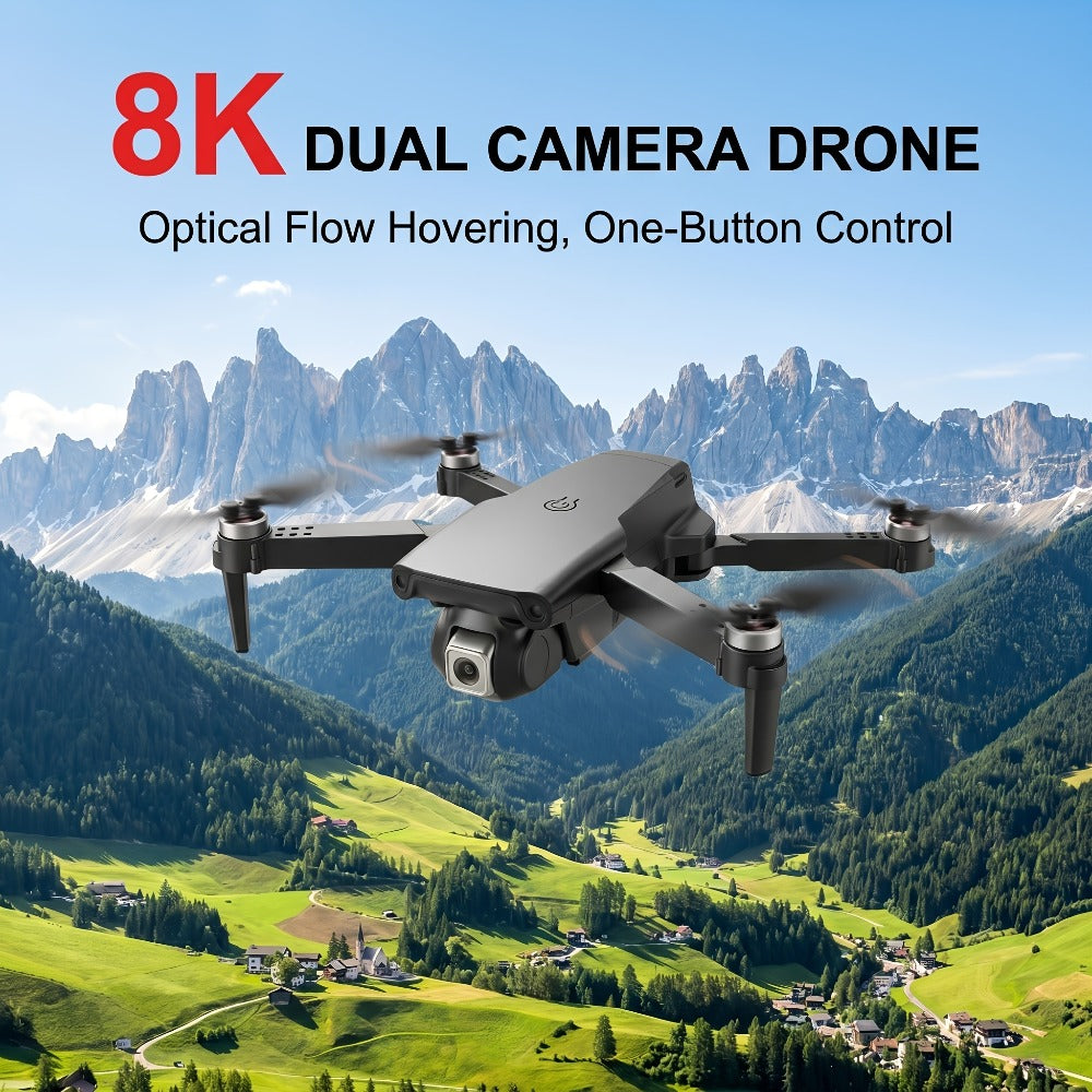 8K Brushless Motor Drone Obstacle Avoidance 2026 Upgraded Foldable Quadcopter 2 Batteries One-Button Return USB Charging Tool