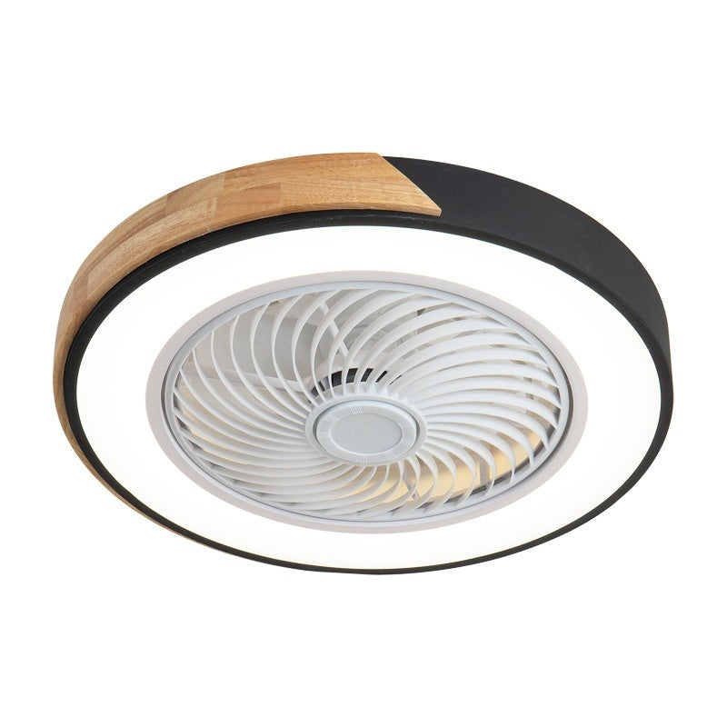Solid Wood Ceiling Fan Lamp Bedroom Invisible Dining Room Ceiling Fan Lights