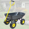 Garden Dump Cart, Steel Frame Pneumatic Tires Lawn Yard Farm Utility Wagon for Garden, Patio and Yard Use — image 1