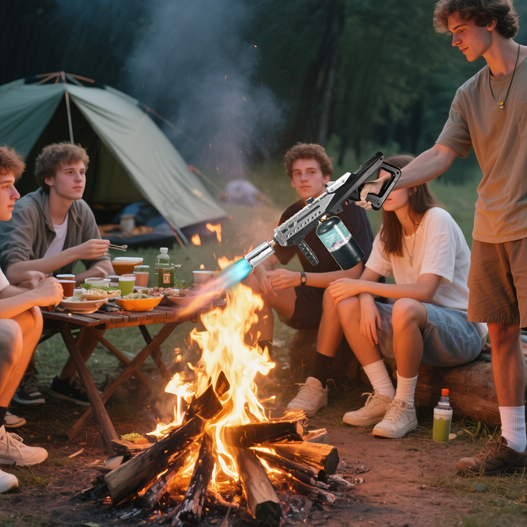 Long-Handle Propane Grill Torch with Adjustable Flame, Trigger Ignition and Silver-Black Finish — image 13