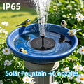 Floating Solar Fountain Pump with 16 cm Black Disc, Six-Nozzle Pictured Set and 1pc Checkout Option — image 1