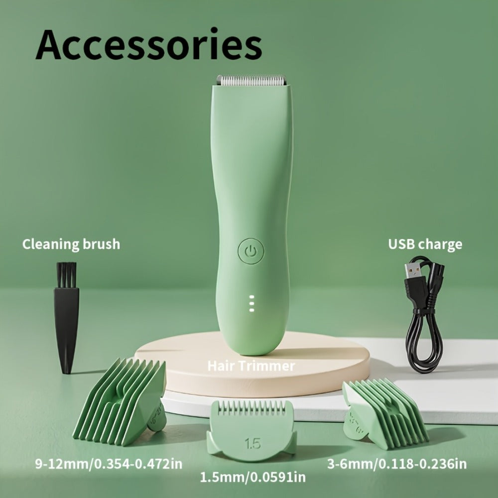 Ceramic-Blade Body Hair Trimmer with IPX6 Rating, Three Guide Guards and Four Color Options — image 7