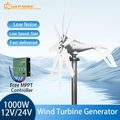 Wind Power Generator 1000W Horizontal Axis, 12V 24V with MPPT Controller, 6-Blade Coreless Magnet — image 2