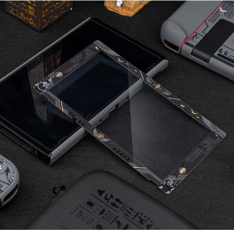 Mysterious Egypt Swi Tch Protective Shell Black Hard Cover Back Grip Controller Split Housing Case