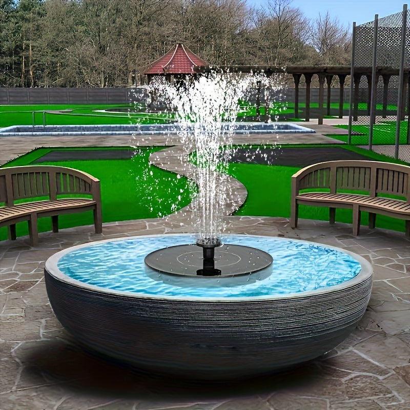 Floating Solar Fountain Pump with 16 cm Black Disc, Six-Nozzle Pictured Set and 1pc Checkout Option — image 3