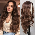 Synthetic Wig 28-Inch Big-Wave Curly Headband Style in Dark Brown or Black for Parties and Weddings — image 20