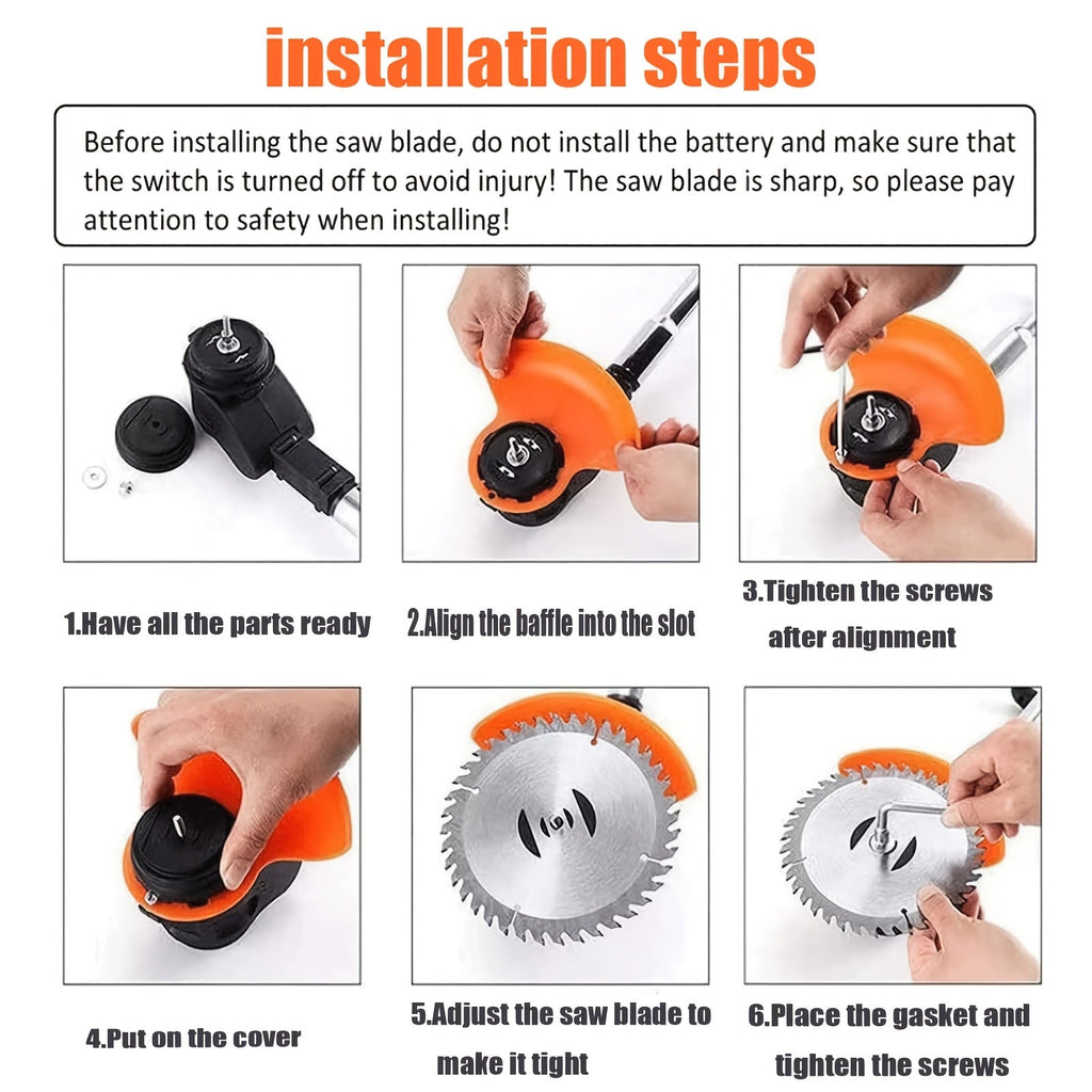 Cordless Electric Weed Wacker, Handheld Lawn Trimmer Garden Yard for Garden, Patio and Yard Use — image 8