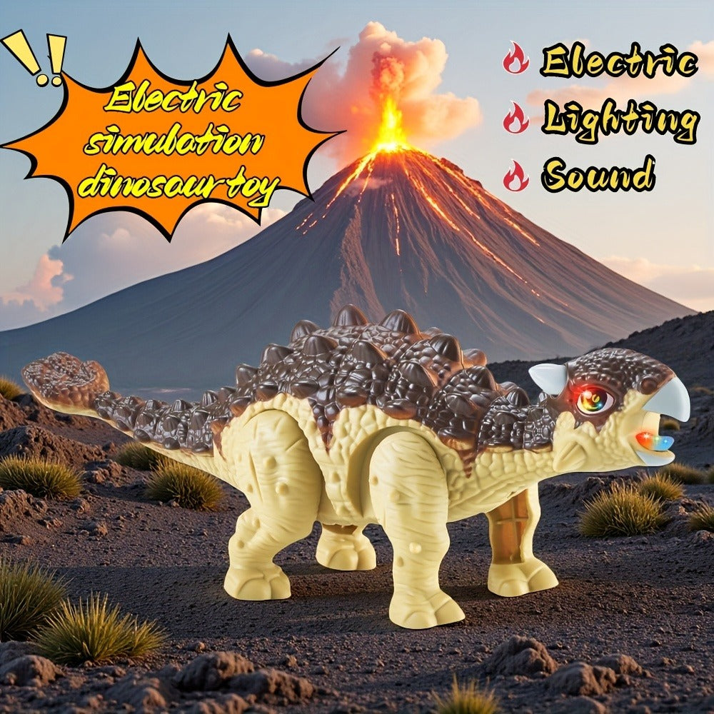 Walking Dinosaur Toy with Sound & Light, Realistic Triceratops & Dragon Dinosaur Figures for Kids — image 2