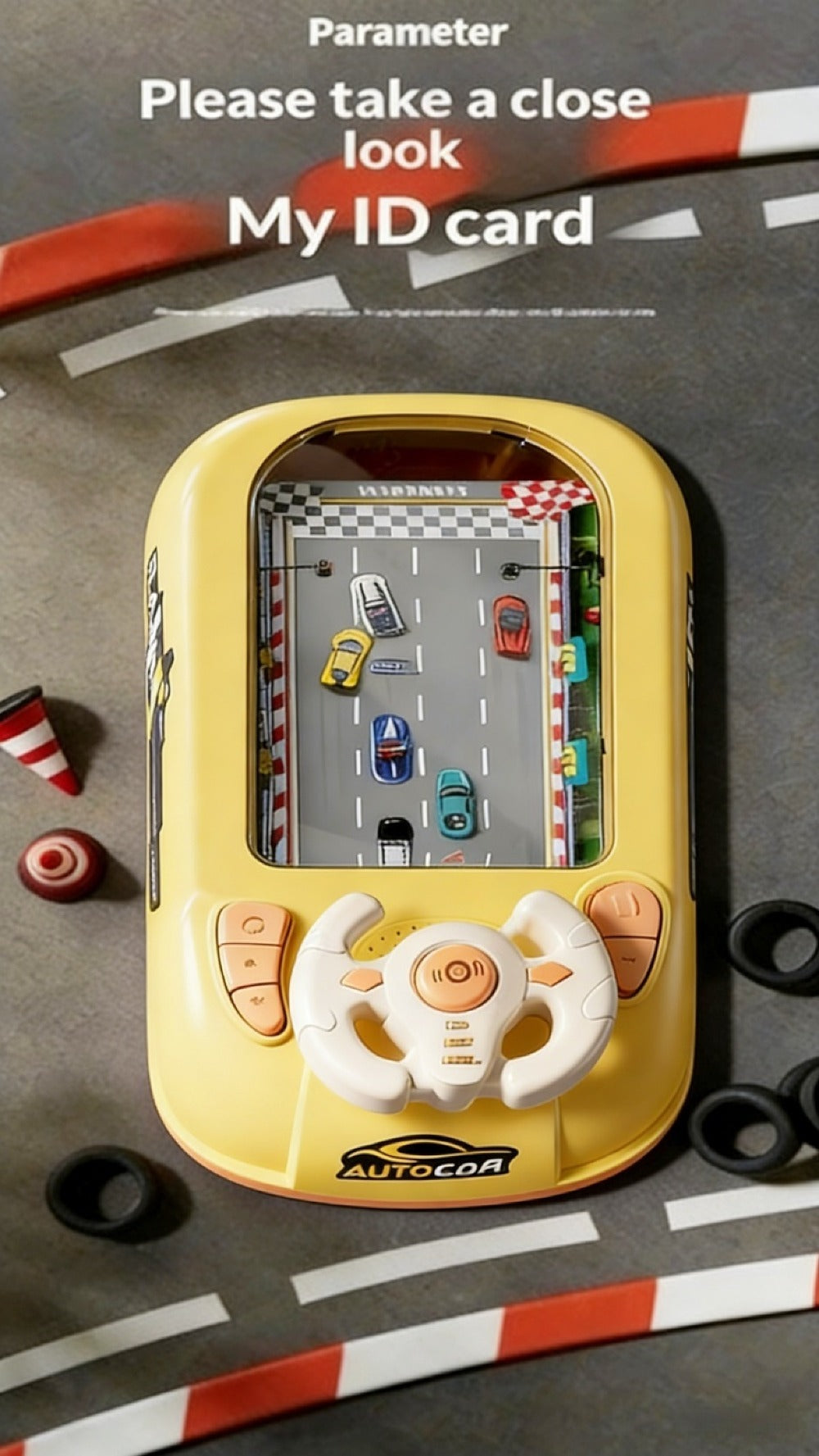 Electronic Racing Steering Wheel Game Toy with 200 Pictured Levels, Two Speeds and Yellow or Green Options — image 17
