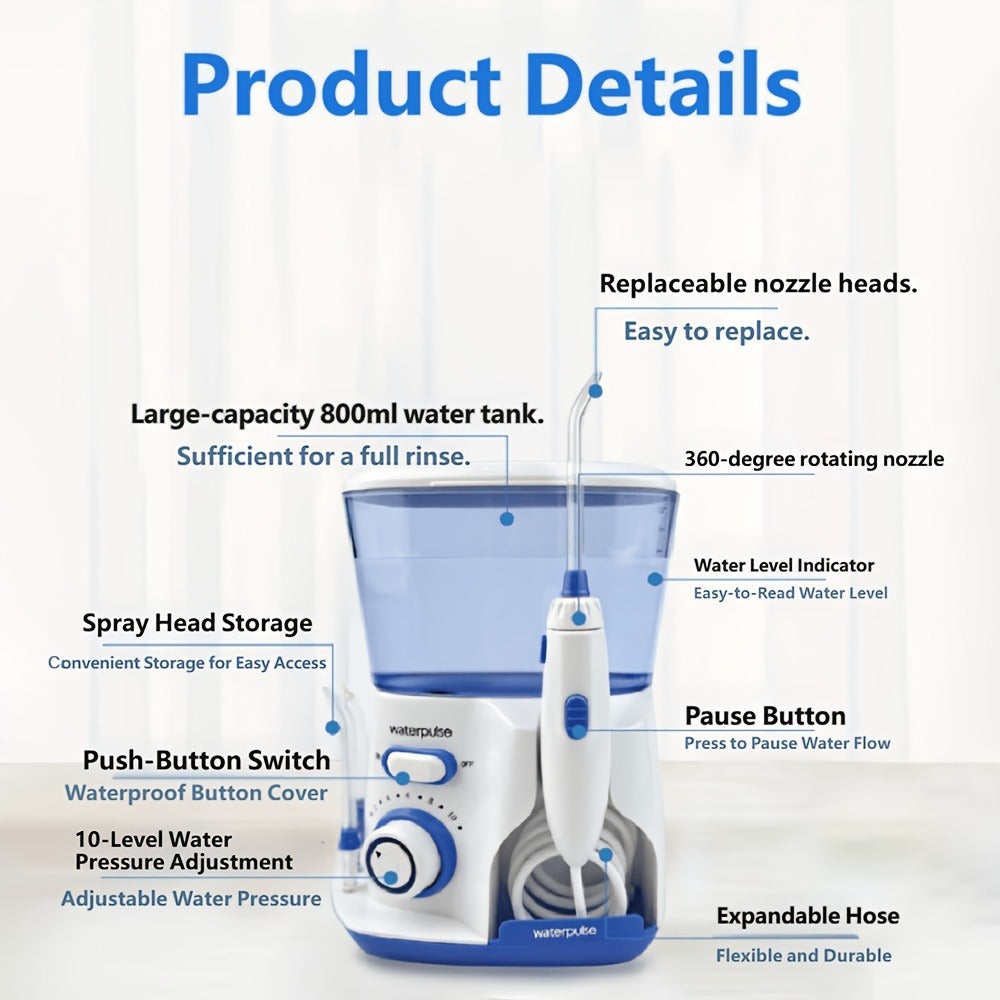 Water Flosser with Cordless Rechargeable Design, Portable Oral Irrigator in Blue or Purple for Daily Teeth Cleaning — image 1