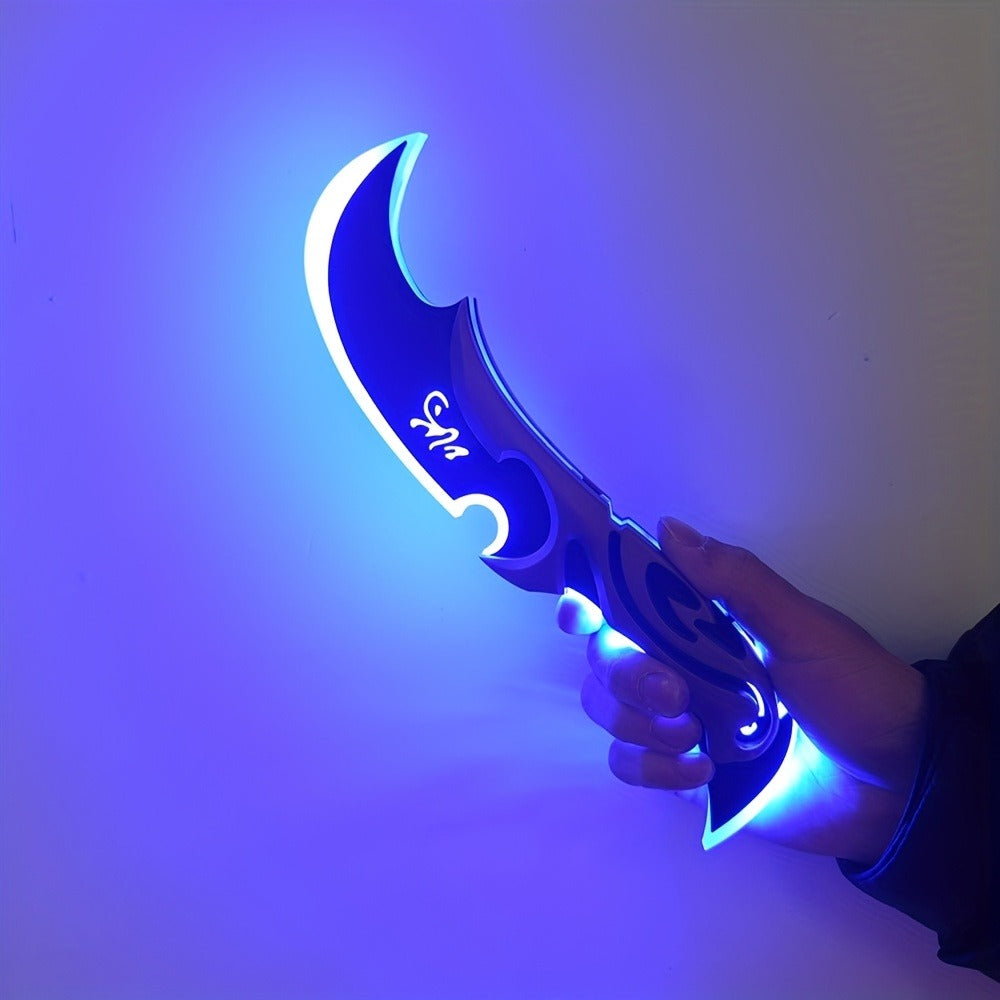 Costume Accessories Rechargeable LED Half Moon Blade Prop, 30cm, with Five Light Color Options — image 7