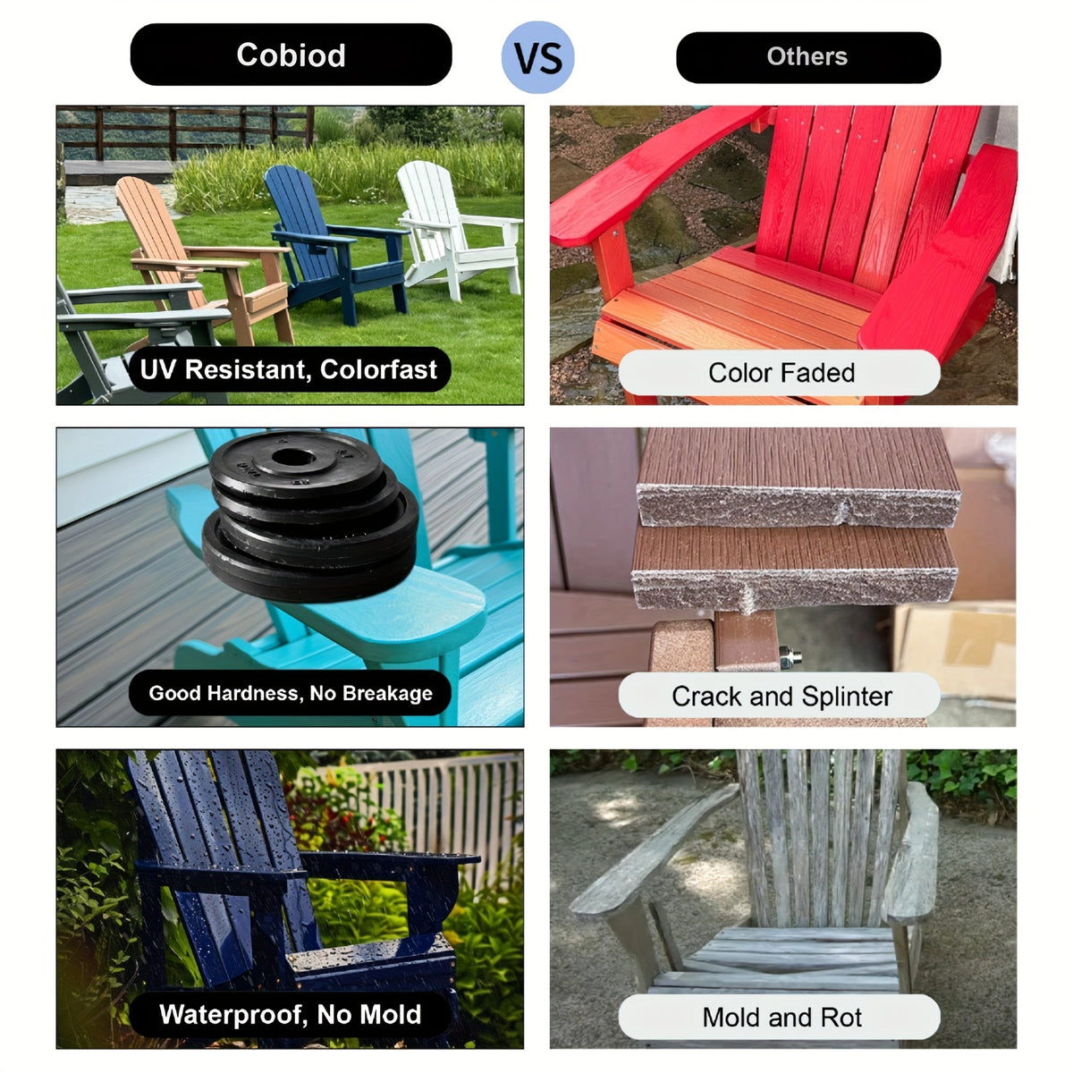 Folding Adirondack Chair with Cup Holder – HDPE All-Weather Outdoor Patio Chair — image 21