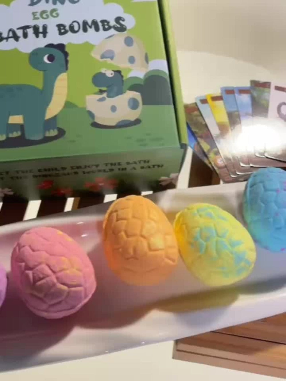 Dinosaur Egg Bath Bombs with Surprise Inside 9 Pack – Kids Fizzy Bath Balls with Hidden Dinosaur Toy — image 11