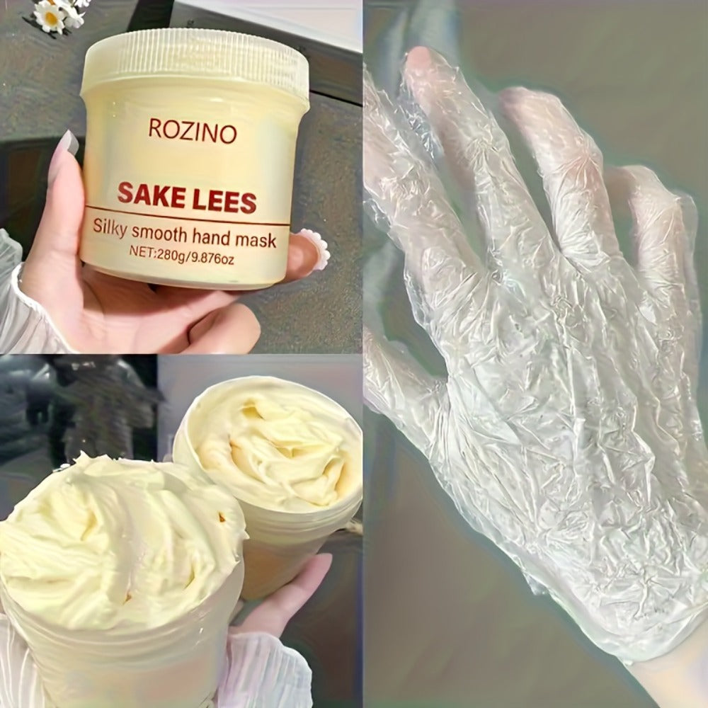Hand Mask Cream 280g Moisturizing Brightening with Licorice & Distillers Grains – Deep Hydration for Dry Rough Peeling Hands 
